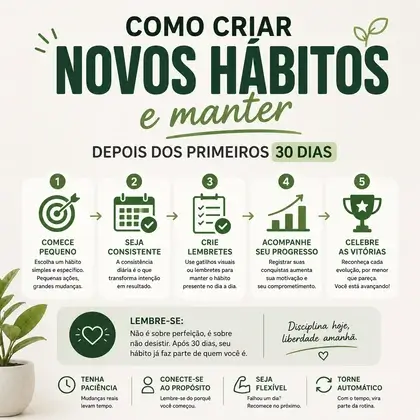 Como criar novos hábitos e manter depois dos primeiros 30 dias