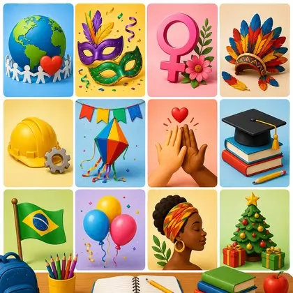 Datas comemorativas na escola: o calendário do ano e o que preparar em cada uma