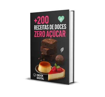 Capa de 200 Receitas de Doces Zero Açúcar