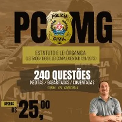 Capa de 240 Questões Comentadas de Legislação Específica para a PCMG