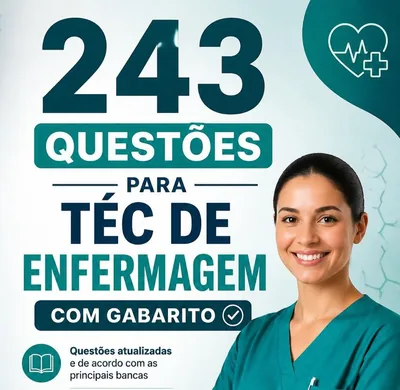 Capa de 243 Questões para Técnico de Enfermagem