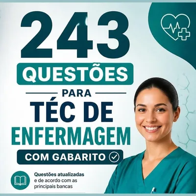 Capa de 243 Questões para Técnico em Enfermagem