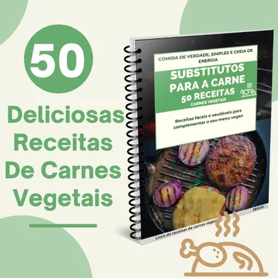 Capa de 50 Deliciosas Receitas de Carnes Vegetais