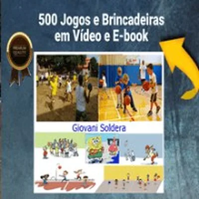Capa de 500 Jogos e Brincadeiras em Vídeo e Planos de Aula na Educação Física