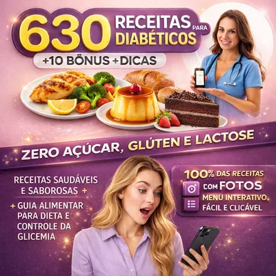 Capa de 630 Receitas para Diabéticos
