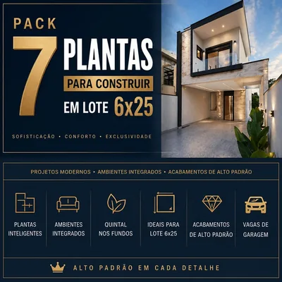 Capa de 7 Plantas para Construir em Lote 6x25m