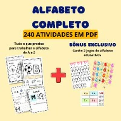 Capa de Alfabeto Completo: 240 Atividades