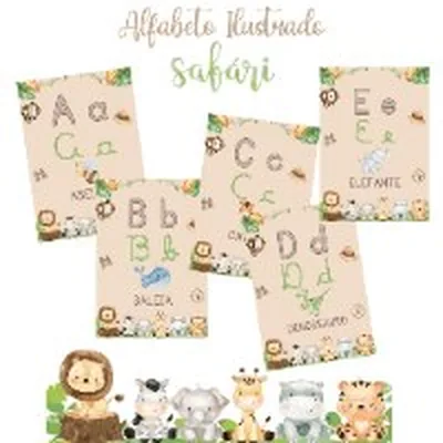 Capa de Alfabeto Ilustrado Safári
