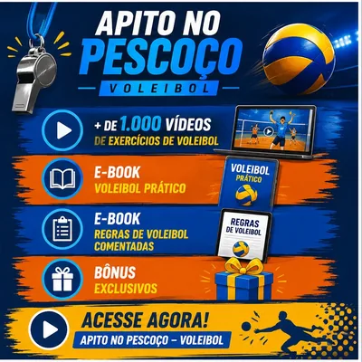 Capa de Apito no Pescoço: +1000 treinos de voleibol
