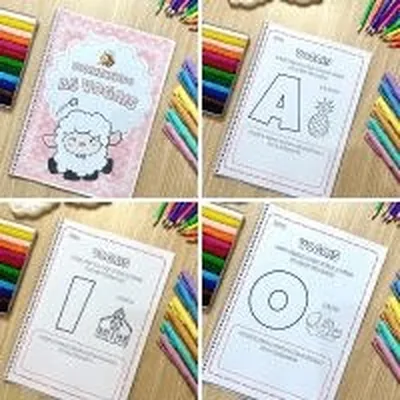 Capa de Apostila Conhecendo as Vogais