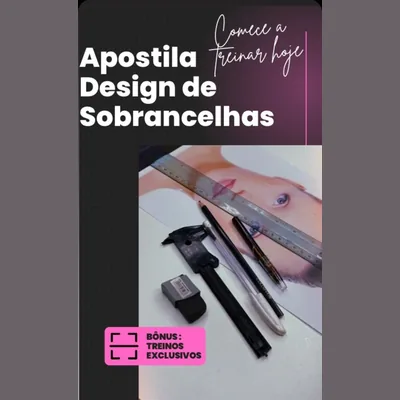 Capa de Apostila Completa Design de Sobrancelhas + Treinos de Design e Henna