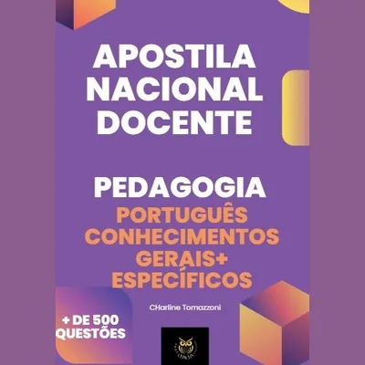Capa de Apostila para a Prova Nacional Docente de Pedagogia