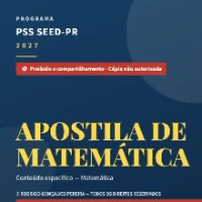 Capa de Apostila + Simulados SEED-PR: PSS Matemática