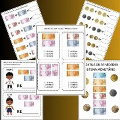 Capa de Apostila Sistema Monetário: Aprendendo de Forma Prática e Inclusiva (AEE)