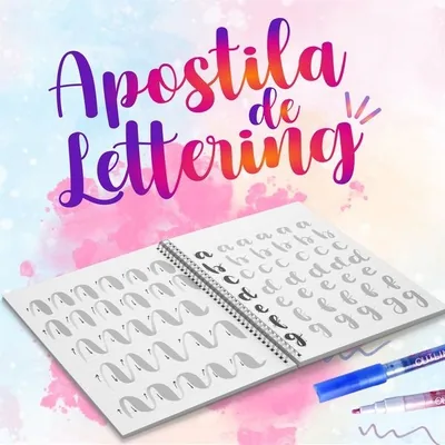 Capa de Apostila para Treino de Lettering