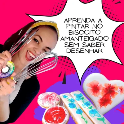 Capa de Aquarela no Glacê Real: curso de arte aquarelada comestível