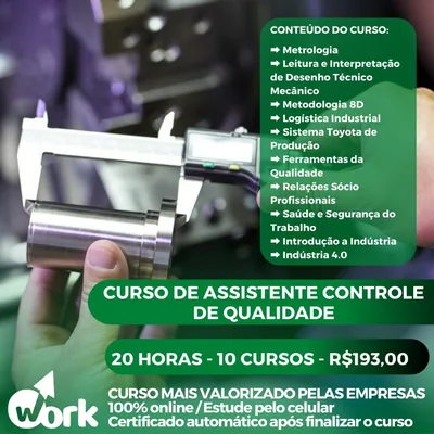 Capa de Assistente de Controle de Qualidade