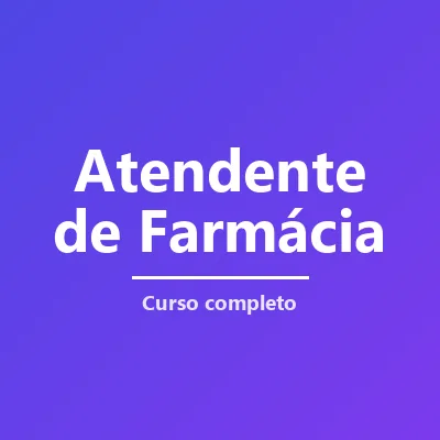 Capa de Atendente de Farmácia: Curso Completo