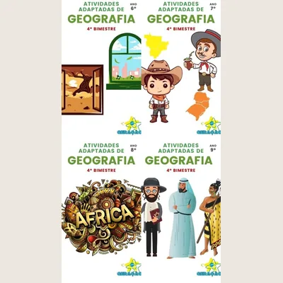 Capa de 4º Bimestre: Atividades Adaptadas de Geografia