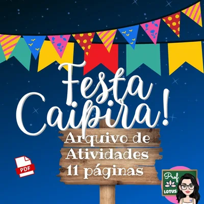 Capa de Atividades Festa Junina Caipira
