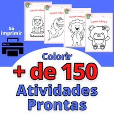 Capa de Atividades Infantis para Colorir