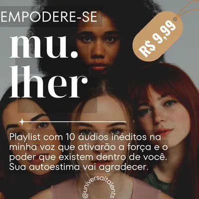 Capa de Áudios que Elevam a Autoestima Feminina