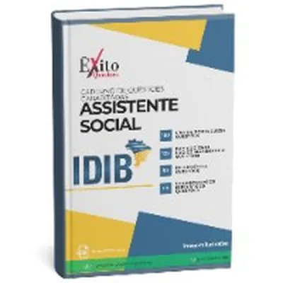 Capa de Caderno de Questões Gabaritadas: Assistente Social, IDIB