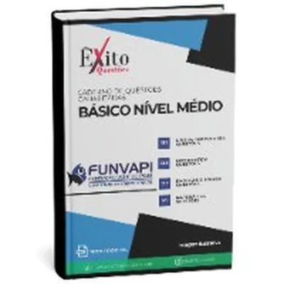 Capa de Caderno de Questões Gabaritadas: Básico Nível Médio (FUNVAPI)