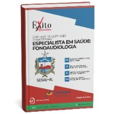 Capa de Caderno de Questões Gabaritadas: Especialista em Saúde, Fonoaudiologia (Cebraspe)