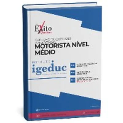 Capa de Caderno de Questões Gabaritadas: Motorista Nível Médio, IGEDUC