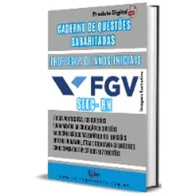 Capa de Caderno de Questões Gabaritadas: Professor de Anos Iniciais SEEC RN (estilo FGV)
