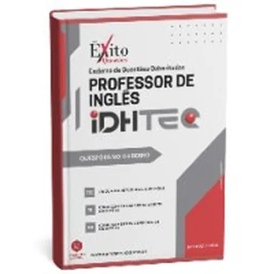 Capa de Caderno de Questões Gabaritadas: Professor de Inglês (Idhtec)