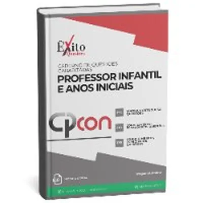 Capa de Caderno de Questões Gabaritadas: Professor Infantil e Anos Iniciais (CPCON)