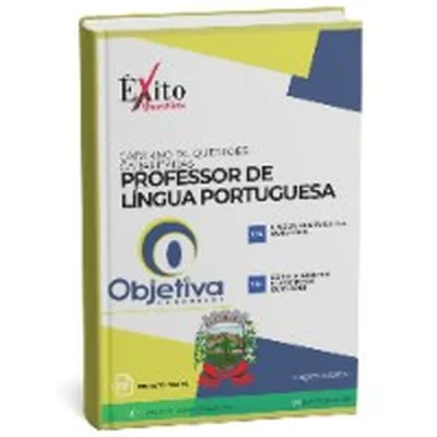Capa de Caderno de Questões Gabaritadas: Professor de Língua Portuguesa (Sossego/PB, Objetiva)