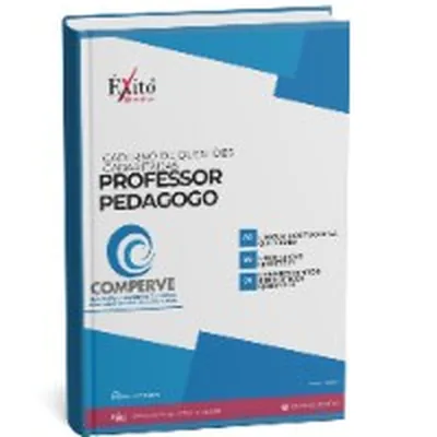 Capa de Caderno de Questões Gabaritadas: Professor Pedagogo (COMPERVE)