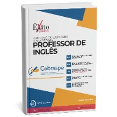 Capa de Caderno de Questões Gabaritadas: Professor de Inglês, Cebraspe