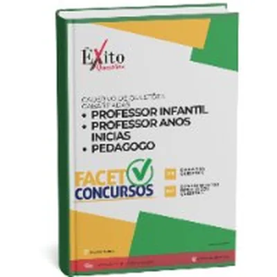 Capa de Caderno de Questões Gabaritadas: Professor de Educação Infantil, Anos Iniciais e Pedagogo, Banca FACET