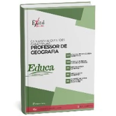 Capa de Caderno de Questões Gabaritadas: Professor de Geografia, Educa PB