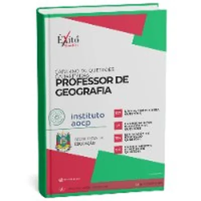 Capa de Caderno de Questões Gabaritadas: Professor de Geografia, Instituto AOCP
