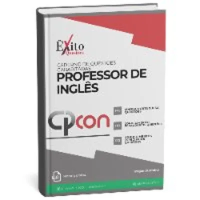 Capa de Caderno de Questões Gabaritadas: Professor de Inglês, banca CPCON
