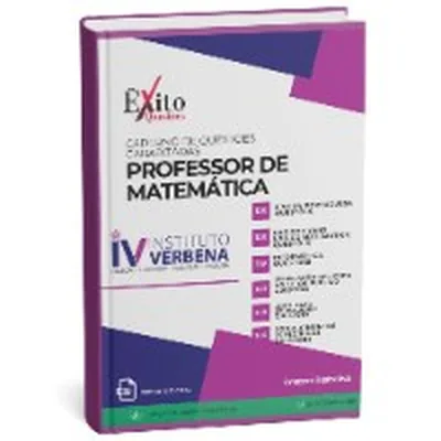 Capa de Caderno de Questões Gabaritadas: Professor de Matemática, Instituto Verbena