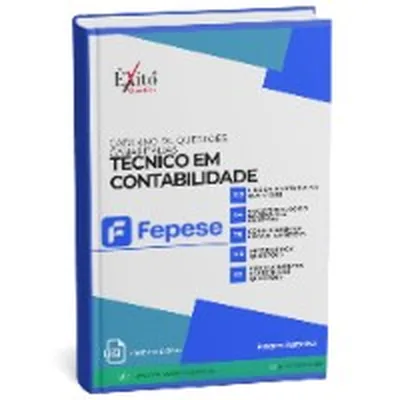 Capa de Caderno de Questões Gabaritadas: Técnico em Contabilidade, Fepese Itajaí/SC
