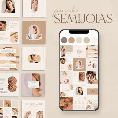 Capa de Canva Pack Semijoias
