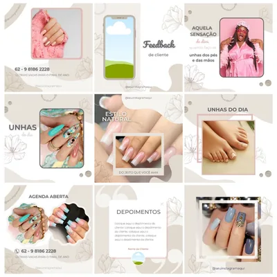 Capa de Canva para Manicures e Nail Designer