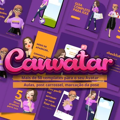 Capa de Canvatar: pack de posts para quem usa avatar na marca
