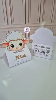 Capa de Cartão de Páscoa Cordeiro Porta Bombom