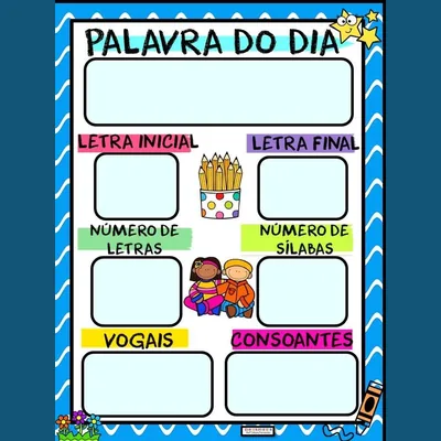 Capa de Cartaz Palavra do Dia Azul