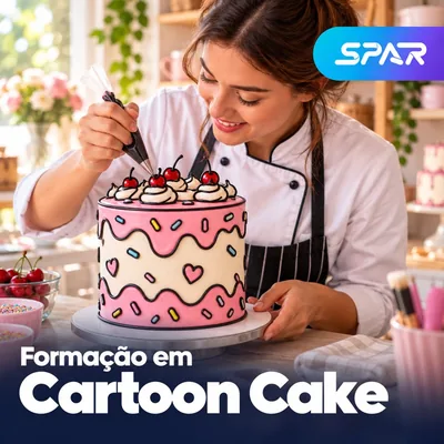 Capa de Cartoon Cake com Estilo