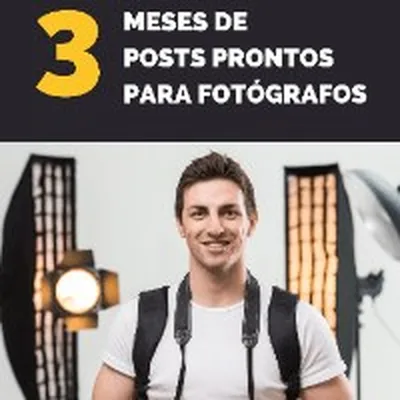 Capa de Check-list com 3 meses de posts prontos e editáveis para fotógrafos