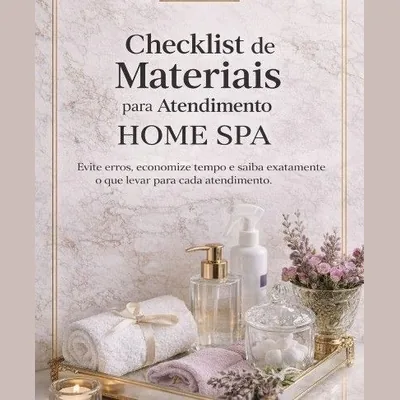 Capa de Checklist de Materiais para Atendimento Home Spa
